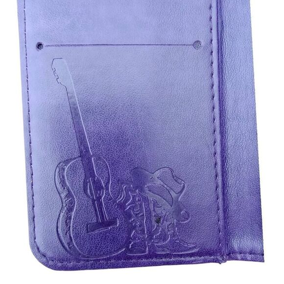 Embossed phone case wallet , wristlet, guitar cowboy boots - Picture 6 of 7